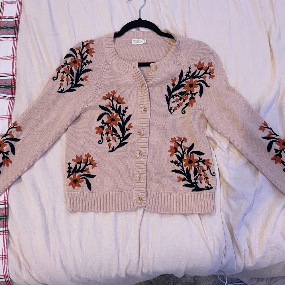 Marlena Embroidered Cardigan Linden